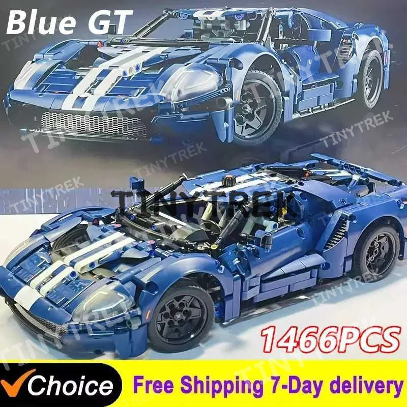 Technical 1466PCS MOC 2022 Blue GT 42154 1 12 Scale Racing Cars Model Kit for Adults to Build Collectible Set Supercar Bricks Toy Y250701