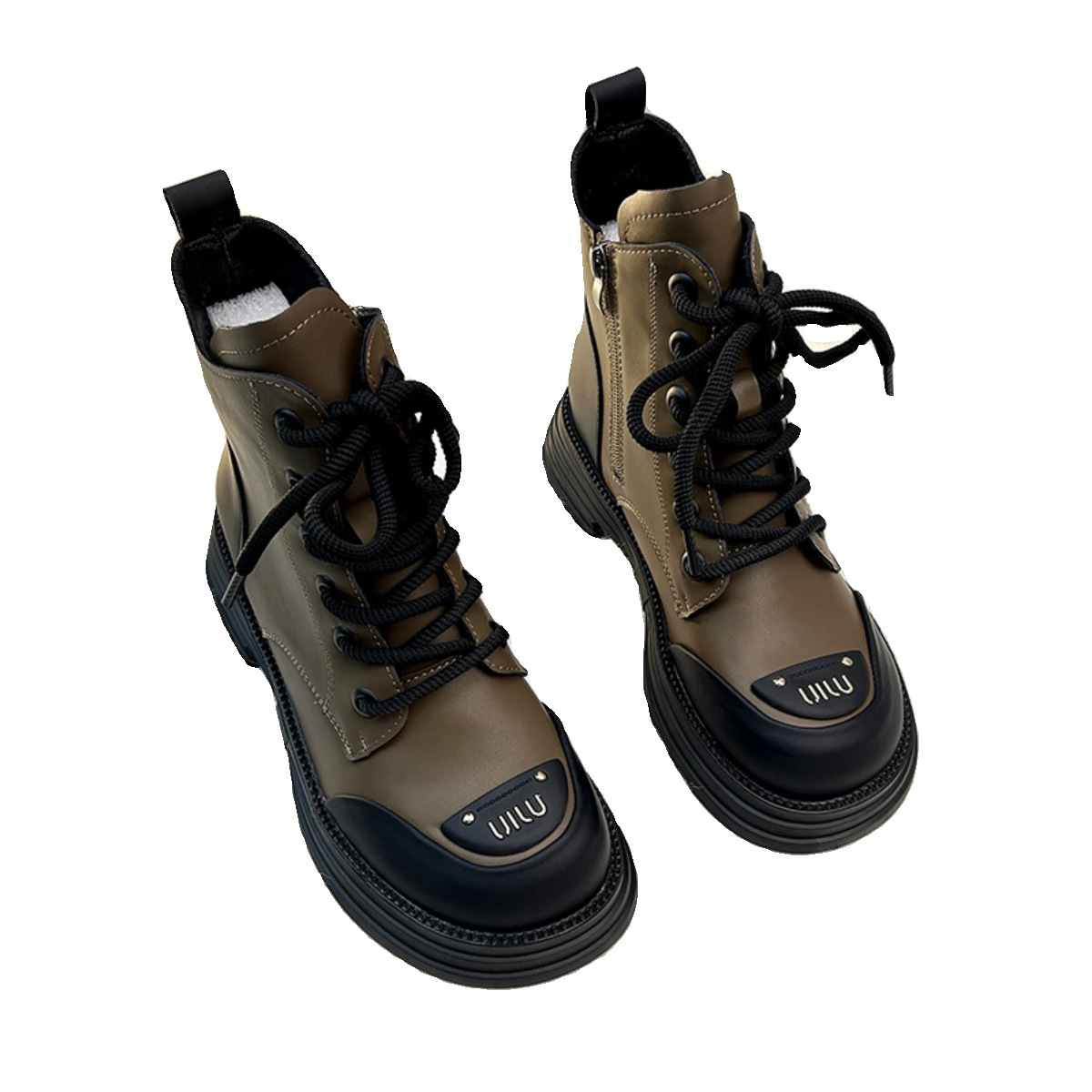 Martin New Thick-Soled Casual Plush Lined Motorcycle Ankle Winter Warm Cotton Boots