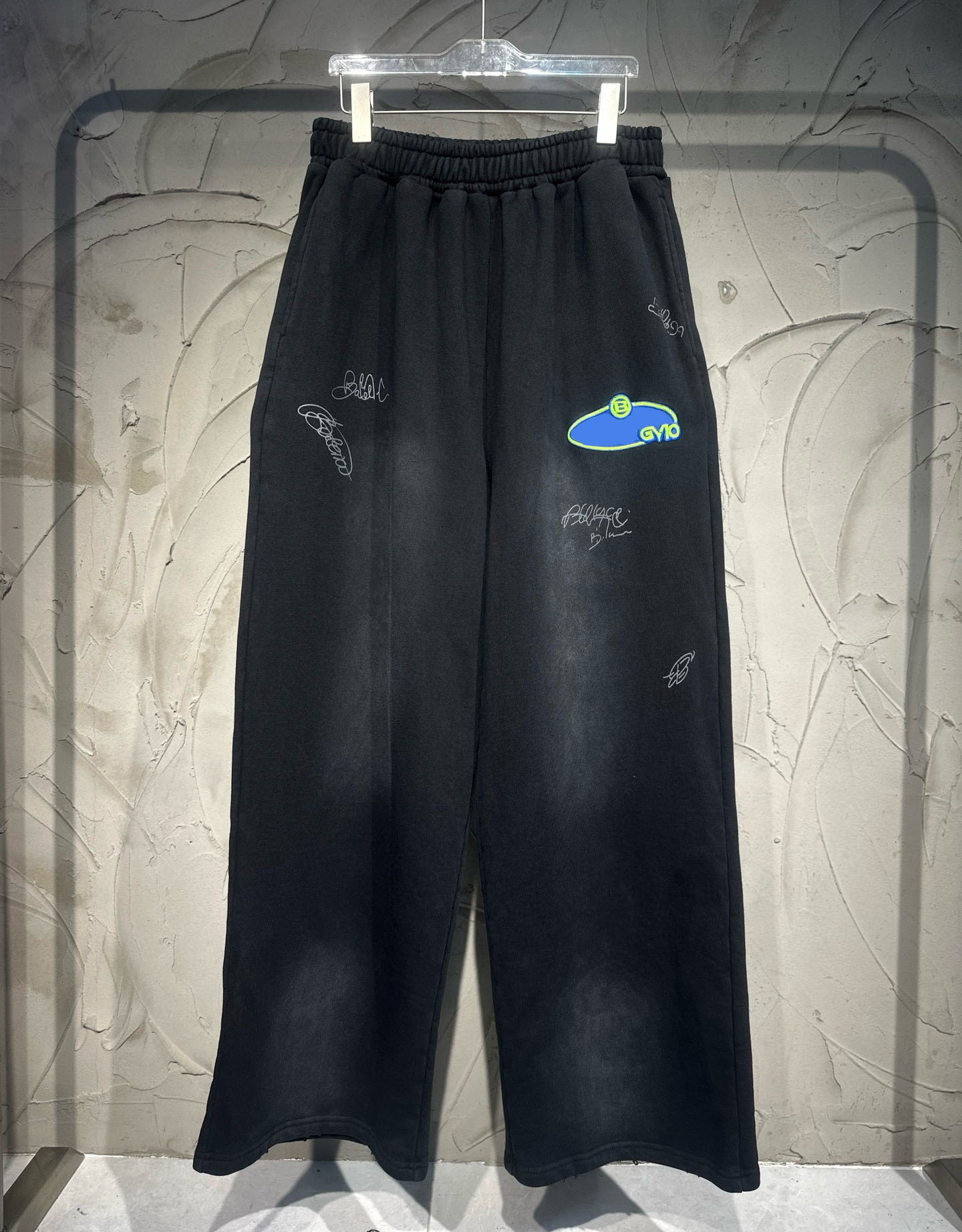 Men's Plus Size Pants Round neck embroidered and printed polar style summer wear with street pure cotton 442r