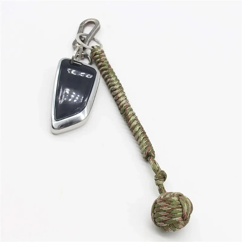 1pc Monkey Fist Steel Ball Self Defense Lanyard Survival Key Chain Broken Window Umbrella Rope Braided Outdoor Safety Prot 250926
