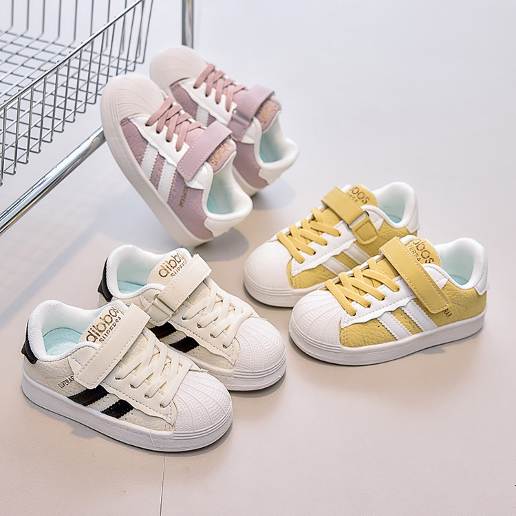 Boys and girls' colorful shell shoes 2025 autumn new style children's casual shoes low top board shoes men and women's shoes luxury Des