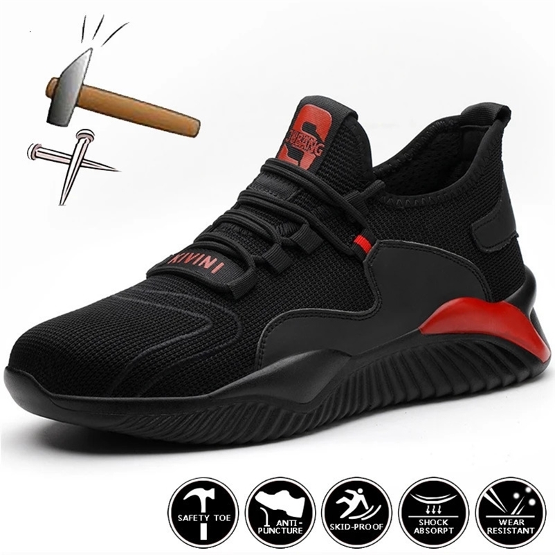 Work Safety Shoes Men Steel Toe Boots PunctureProof Working Lightweight Sneakers Construction 241118