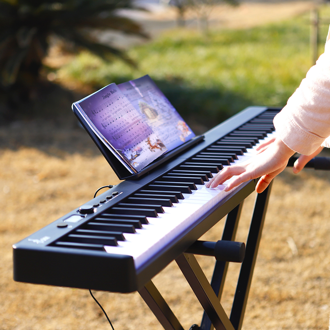SLADE Affordable 88 Key Professional Electronic Upright Pianos Weighted Hammer Digital Portable Digital Electric Keyboard Piano Black