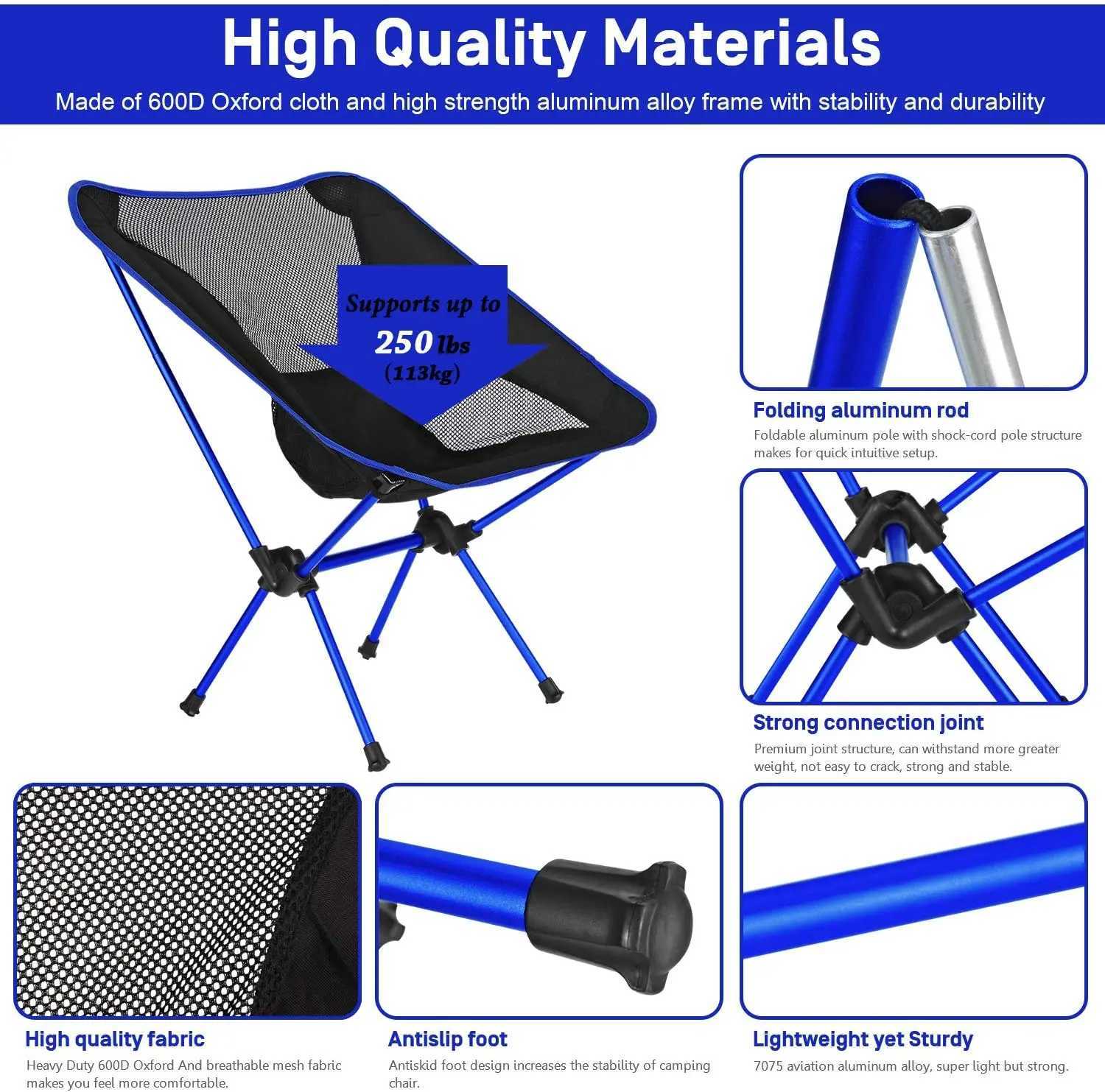 Folding Chair Ultralight Detachable Portable Lightweight Chair Folding Extended Seat Fishing Camping Home BBQ Garden Hiking J250930