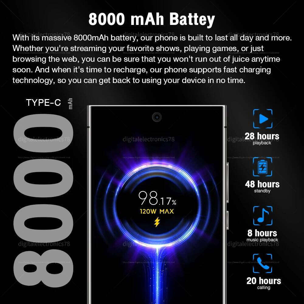 2025 NEW S26 Ultra Cellphones Original Smartphone 5G Dual SIM Android 14 Cell Phone Snapdragon 8 Gen 3 Smart Mobile Phones - view 6