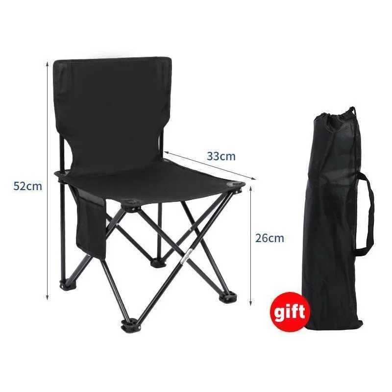 Outdoor Portable Folding Chair With Storage Bag Foldable Car Outdoor Chair Lightweight Bearing Strong Ride Comfort Camping Gear J250930
