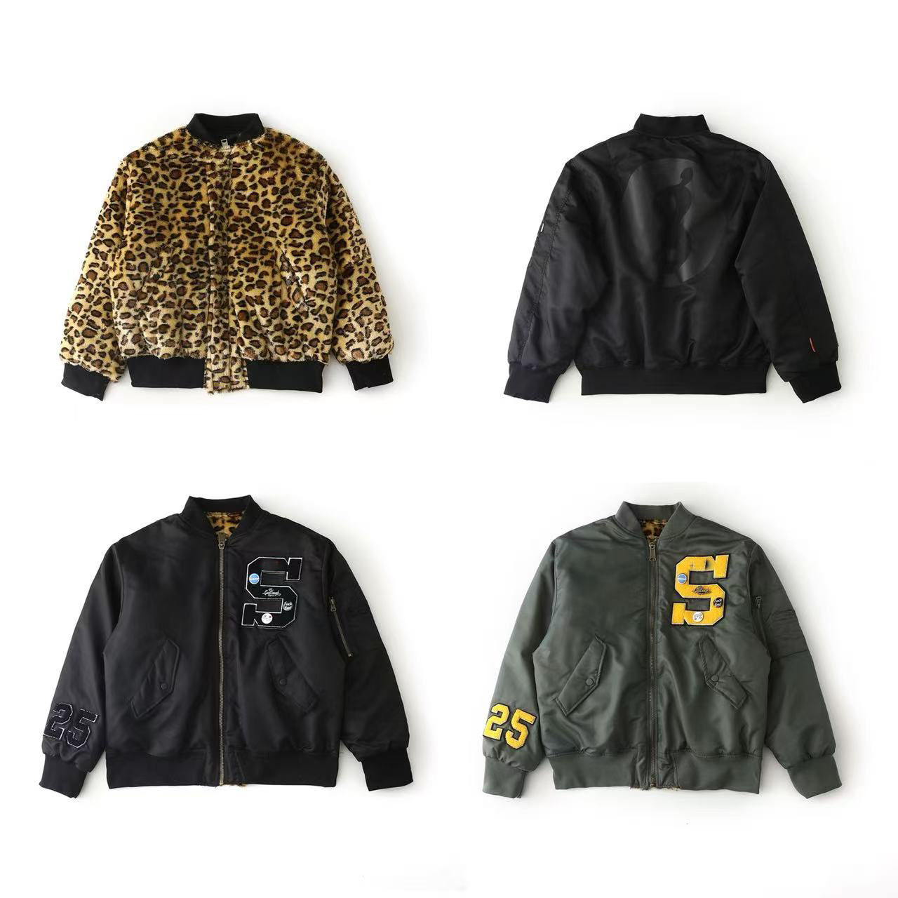 Goodenough Reversible MA1 Waterproof Pilot Jacket Winter Warm Flight Bomber Parkas Coat