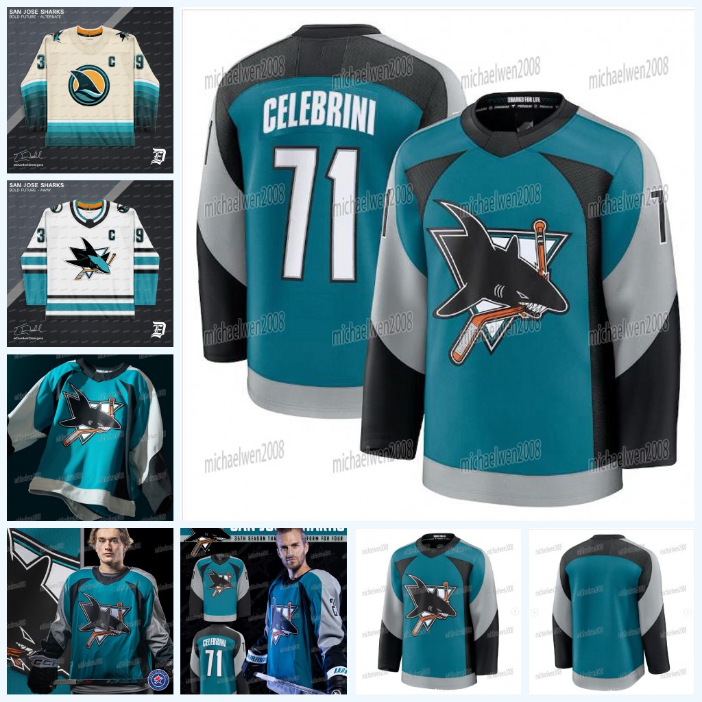 SanJose Sharks 35th Anniversary Jersey Macklin Celebrini Jeff Skinner Ferraro Logan Couture Filip Bystedt Quentin Musty Anthony Vincent Askarov Personalized