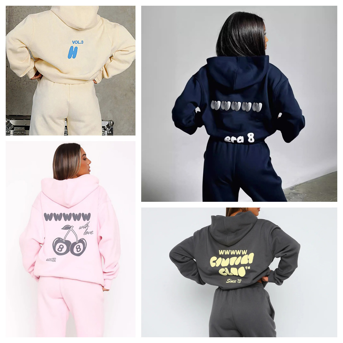 whitesfoxsweatsuit Womens Designer Tracksuit Hoodie Set 2 Piece Spring Autumn Fashion Casual Sweatshirt Sweatpants Outdoor Sweatshirts Woman Clothing S--3XL