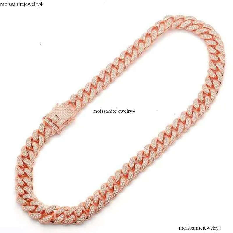 DHCollections 13mm Bg Rhie Golden Miami Cuban k Chain Men's Hip Hop Necklace Jewelry