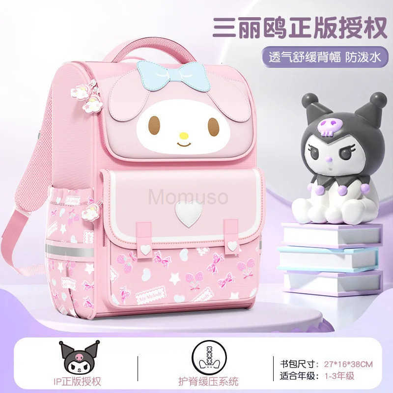 Sanrio Kuromi Hello Kitty Girls Backpack Large Capacity Cute Cartoon School Bag for Kids L250930