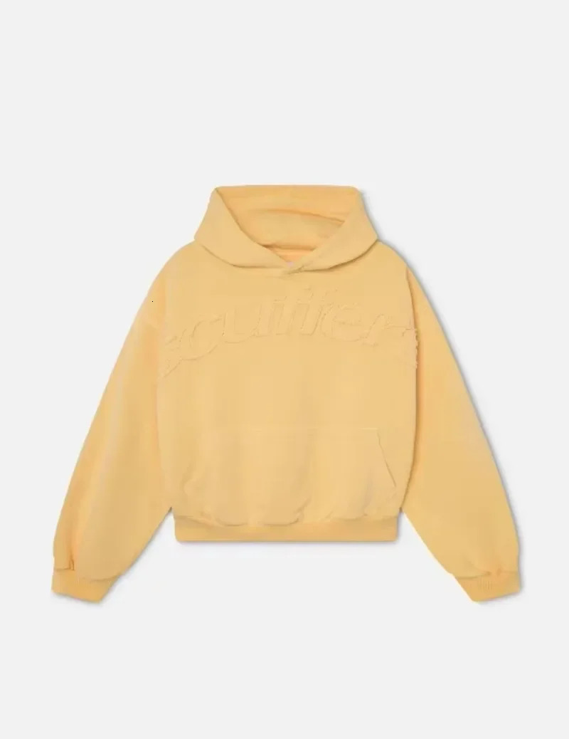 Mens Y2K Harajuku Oversized Hoodie 3D Embroidery Letter Vintage Yellow Streetwear Hip Hop Casual Sports Sweatshirt 250929