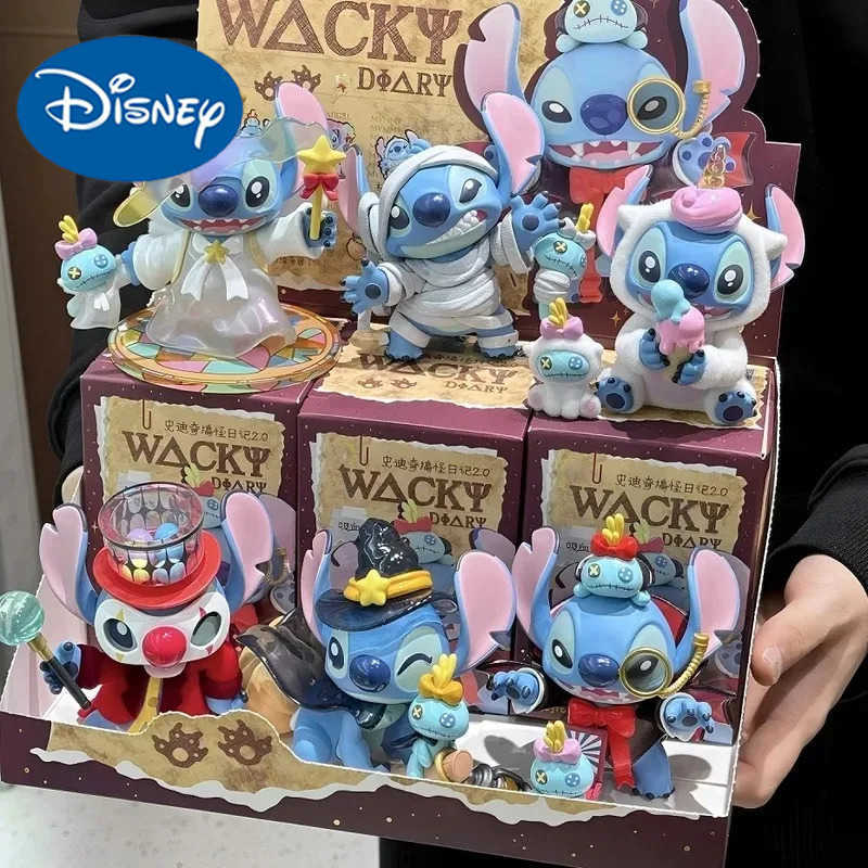 Disney 2025 New Stitch Funny Diary 20 Blind Box Figure Stich Peripheral Trendy Toys Dolls Desktop Ornaments For Girls Holiday Gifts H250930