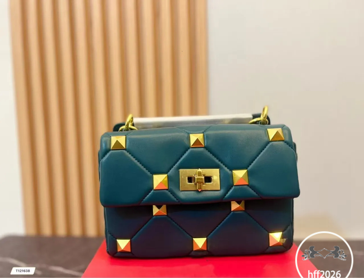 designer Bag Crossbody Spike Waist Chest Women Rivet Handbag Letter Sheepskin Genuine Purse bag V shoulder bag woman suede designer bag 3c