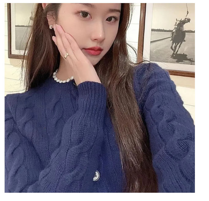 Designers S Ceiling Swellable Wool Fried Dough Twists Cardigan Women's Twisted Long Sleeve Round Neck Sweater Designer Sweaters