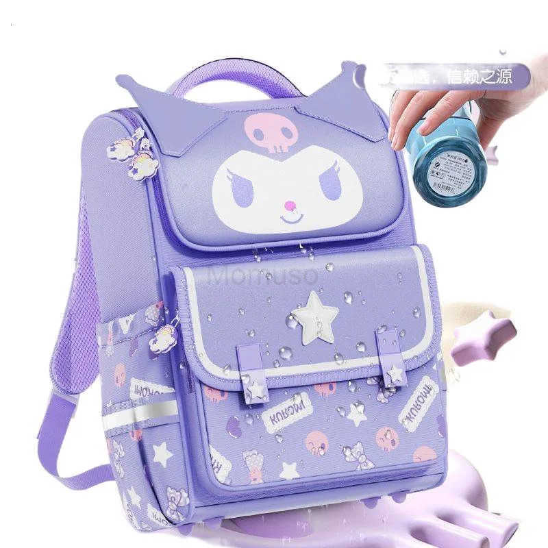 Sanrio Kuromi Hello Kitty Girls Backpack Large Capacity Cute Cartoon School Bag for Kids L250930