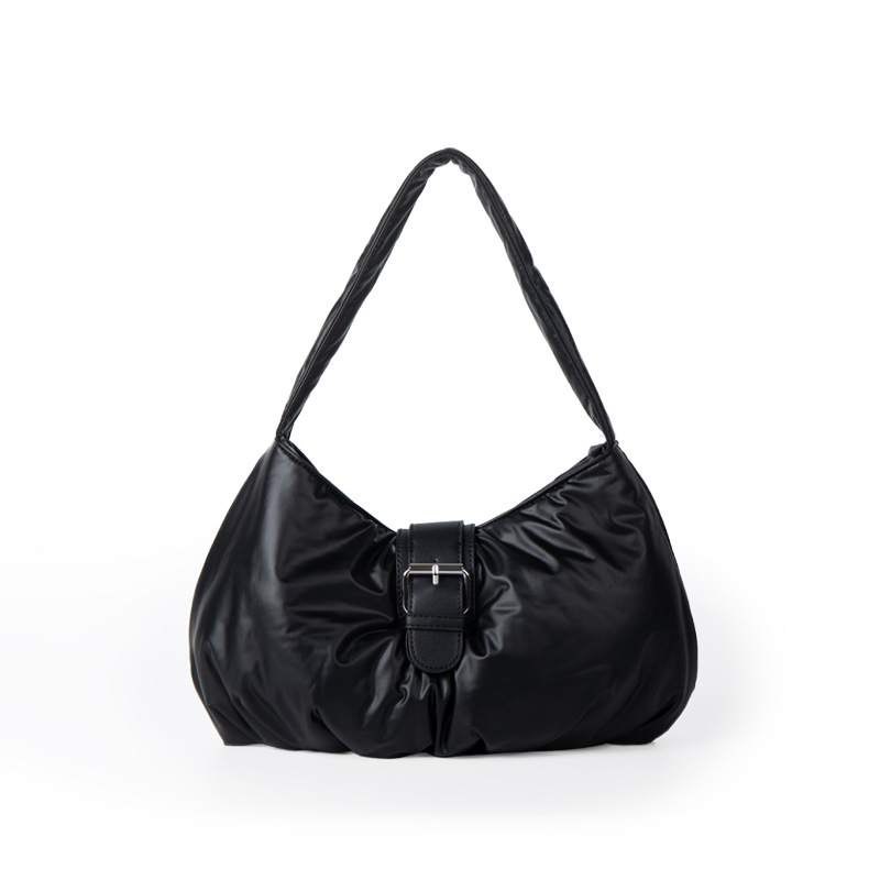 2025 New Women's Retro Soft Surface High-Grade Texture Underarm Niche Design Pleated Cloud Versatile Handbag Single-Shoulder Bag