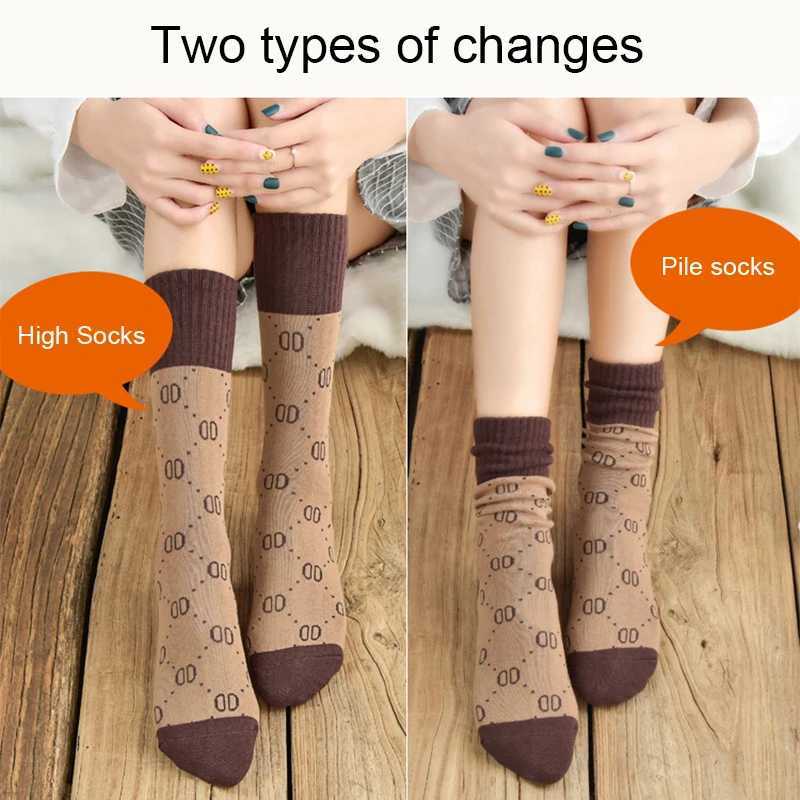 luxcury Stylish Mid-Calf Length Cotton Knee Socks with Unique Design Patterns Perfect Winter Gifts for Girls & Women