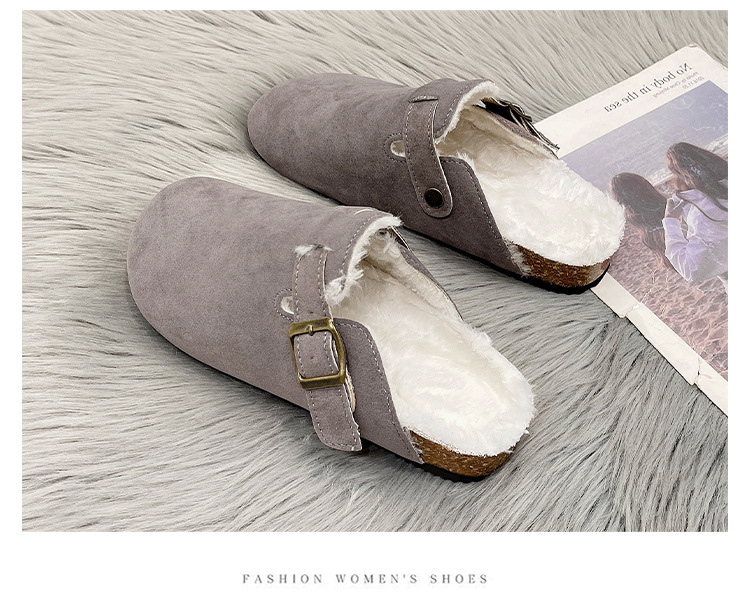 Designer Slide Sandals Womens - Cork Clog Sandals, Genuine Leather Mens Beach Sandals Casual Slippers Clogs for Summer, Unisex