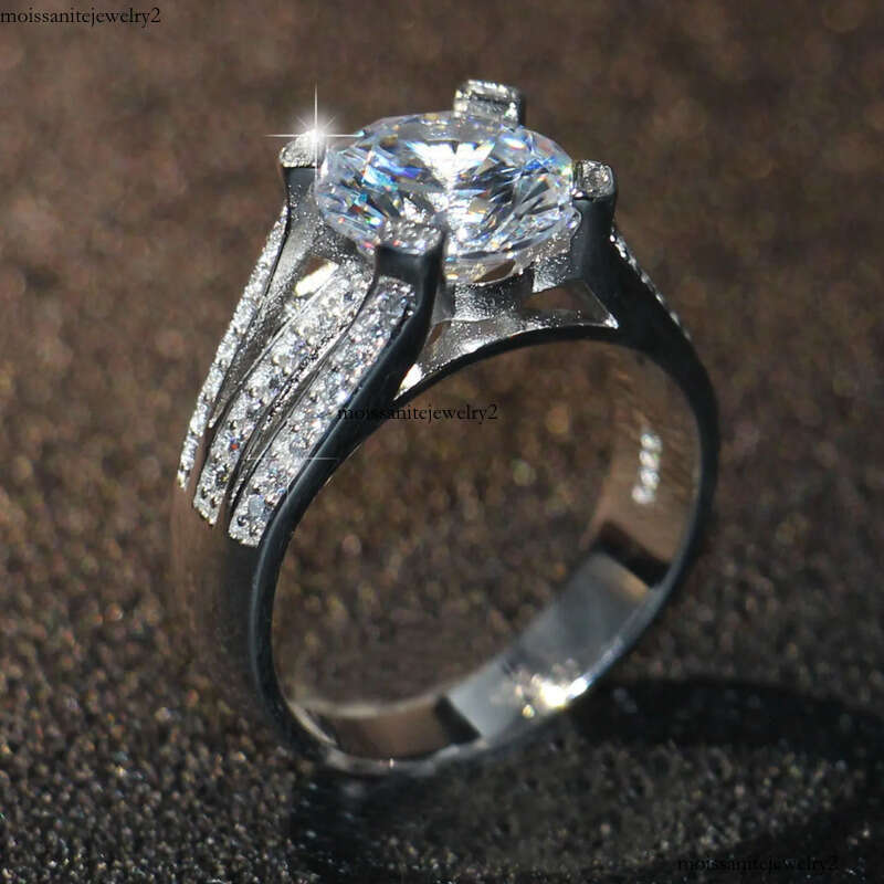 Victoria Wieck Handmade Fashion Jewelry Sterling Sier Round Cut 4CT White Topaz CZ Dia Gemstones Party Women Weddding Band Ring