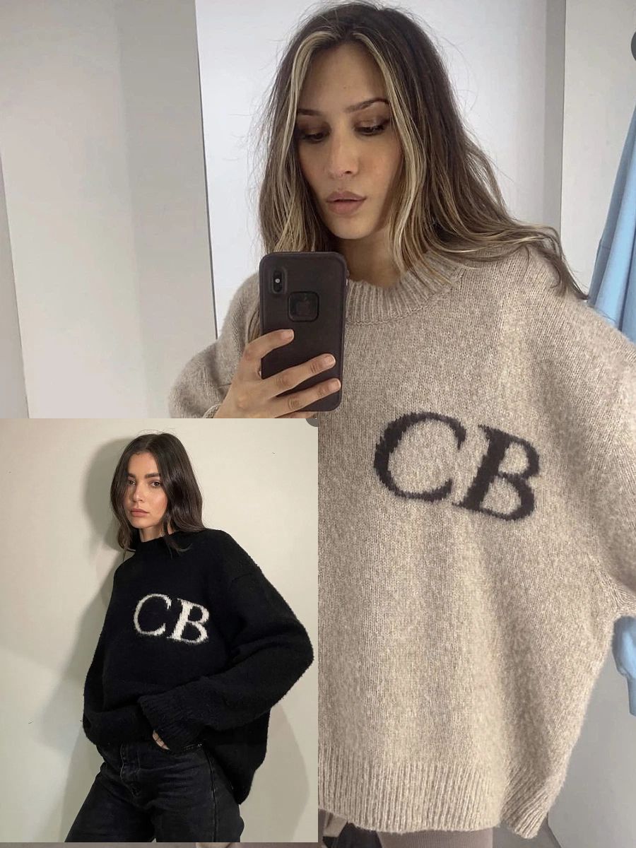 Men women designers clothes sweaters wool cb Jacquard technology Sweater knit outwear female autumn winter keep warm jumpers pullover Sweater pants em A11o#