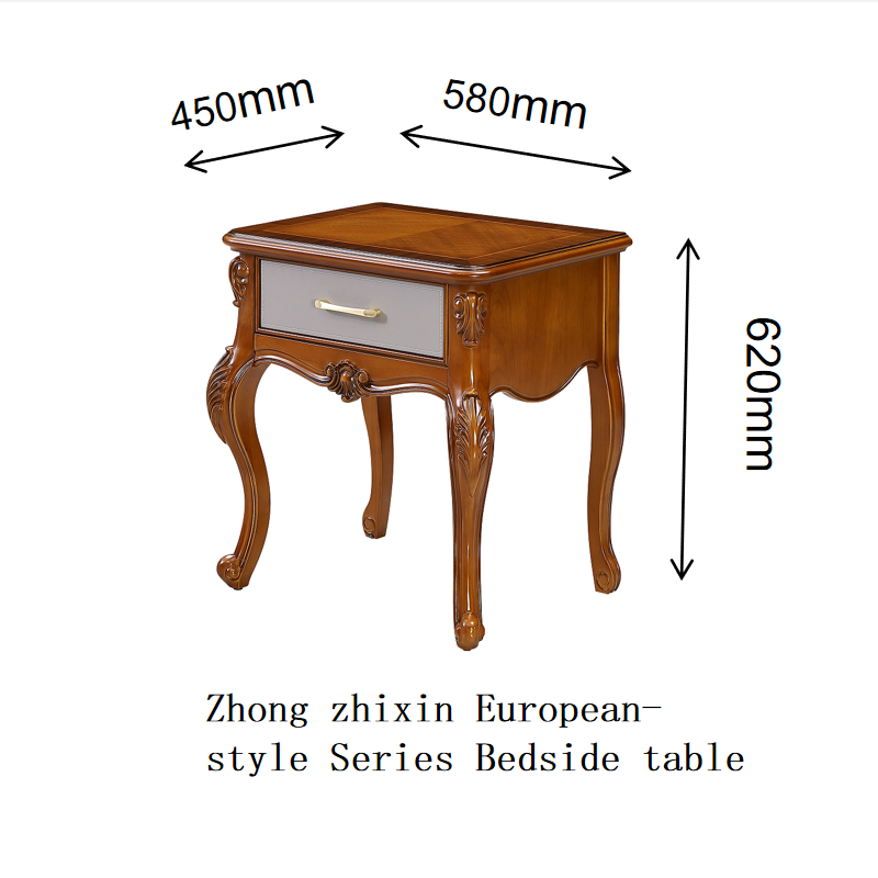 Zhong zhixin High-end designer luxury bedroom set crafted with solid wood and genuine leather