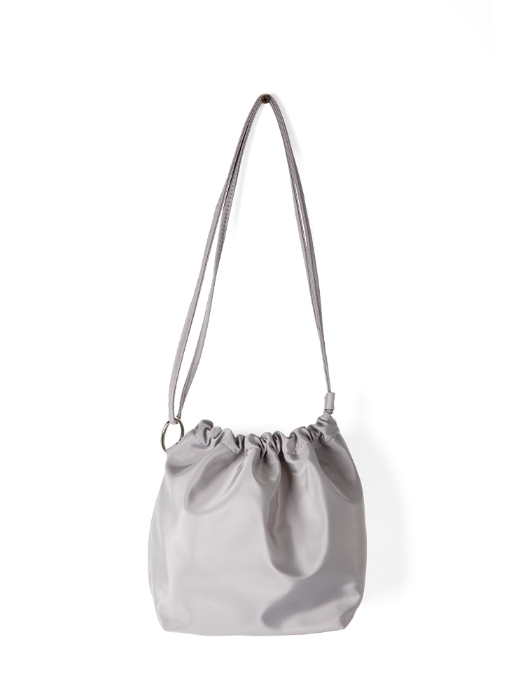 Hot-Selling New Style Drawstring Closure Nylon Bucket Korean Version Simple Casual Versatile Lightweight Small Shoulder And Crossbody Bag