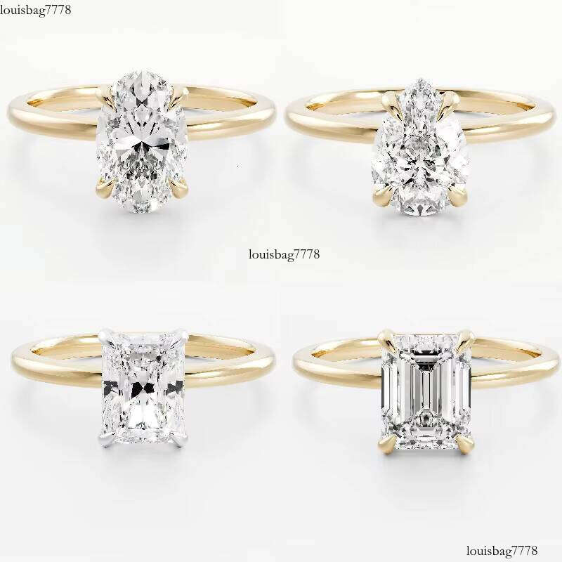Telula 14k Gold D Color VVS Excellent 1CT 2CT Lab-Grown Engagement IGI Certified Women's Synthetic Ring
