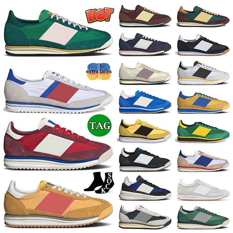 Designer Low SL72 Vintage Leather Causal Shoes Womens Mens Fashion Trainers Sea Salt Core Black White Utility Yellow Royal Indigo SL 72 RS RTN Loafers Sneakers