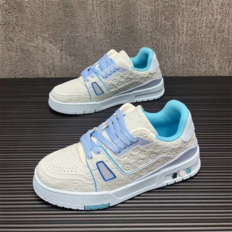 Designer shoes free shipping New trendy light luxury fashionable classic versatile casual couple sneakers white green