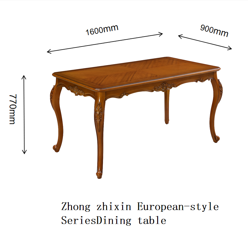 Zhong zhixin European-style Series The dining table is crafted from solid wood by a Danish designer with meticulous attention to detail