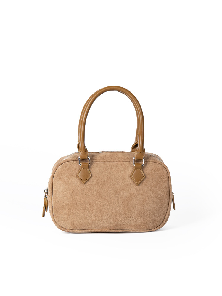 Hot-Selling Korean-Style Retro Minimalist Suede One-Shoulder Pillow Autumn Women's New Style Handbag Crossbody Small Square Bag