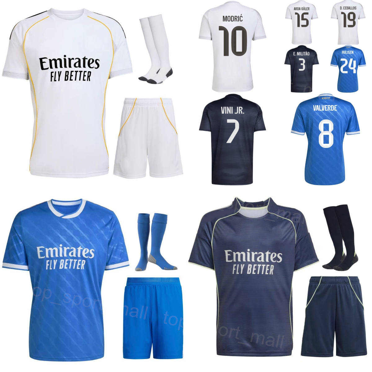 Club Soccer 7 Vinicius Junior Jersey 2025 2026 Mans Kids 8 Federico Valverde 10 Kylian Mbappe Arda Guler Thibaut Courtois Dean Huijsen Football Shirt Kits HuangMa