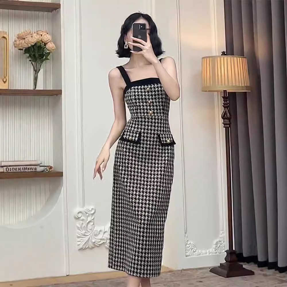 Early Autumn New Womens Fashion Small Fragrance Style Suit Dress Fashionable Highend Elegant Socialite Twopiece Set