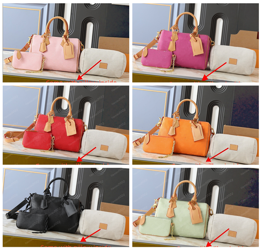 Bandouliere Designer Pillow Bag Boston Bag Handbag SpeSoft P9 25cm Shoulder Bag Women Handbags Crossbody Tote bags Bag M24426 Wallet Boston bags With Pillow Pink