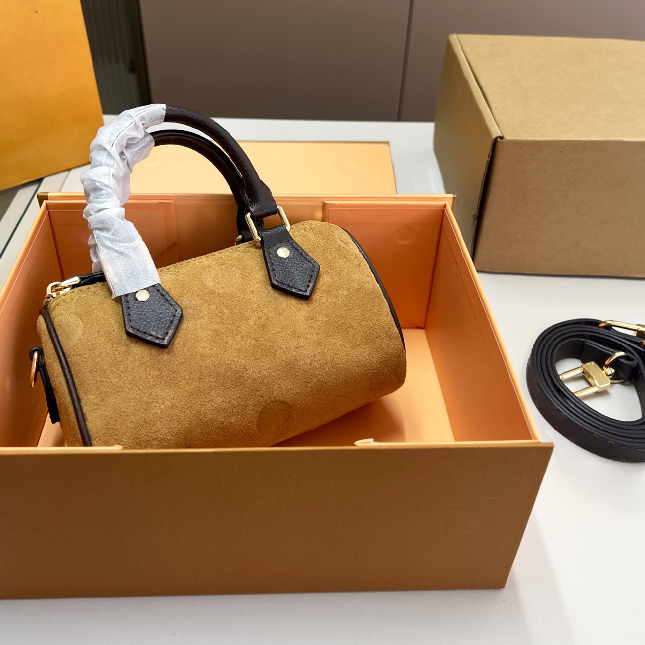 Luxury Suede Handbags Designer Bags Mini Shoulder Crossbody Bags Pillow Bags Boston Bags Women's Tote Bags Wallets Large Small Patterned Suede Wallets 16CM