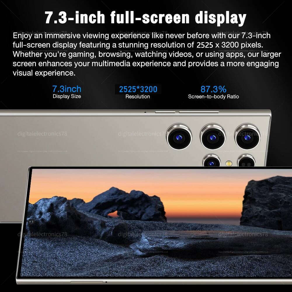 2025 NEW S26 Ultra Cellphones Original Smartphone 5G Dual SIM Android 14 Cell Phone Snapdragon 8 Gen 3 Smart Mobile Phones - view 3