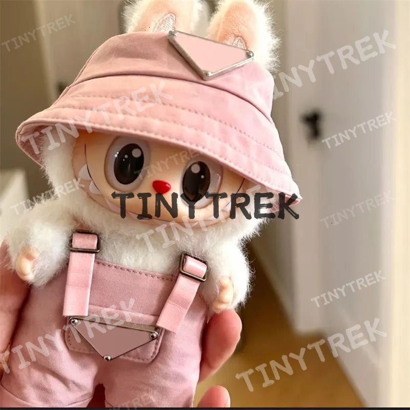 Second Third Gr Apparel Labubu Plush Doll Designer Only Clothes 17cm Trendy Brand Overalls Fishermans Hat Accessories