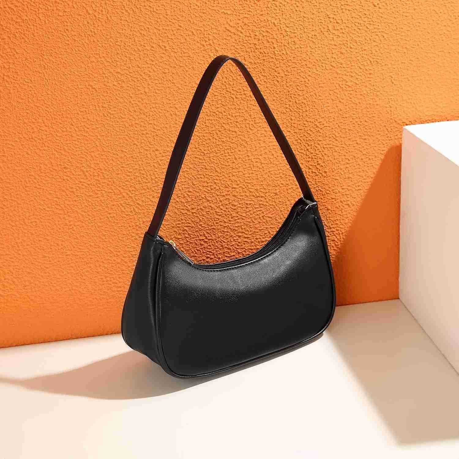 Shoulder Bags for Women Vegan Leather Hobo Sling Tote Handbag RETRO CluTCh Purse with Zipper ClosureW250930