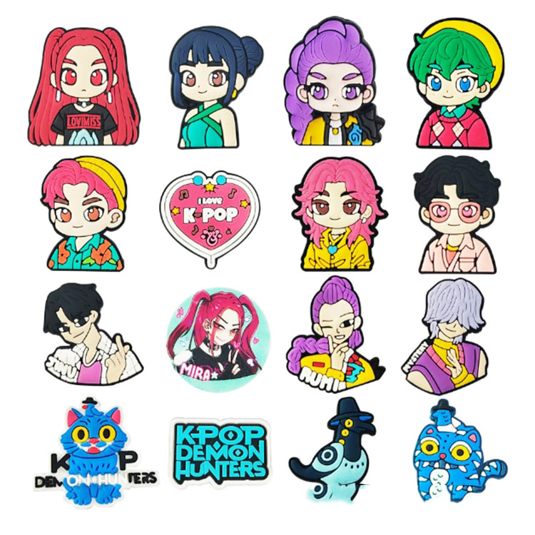 16 style newest shoe charms cartoon girl shoe flowers buckle DIY reusable shoe part accessories