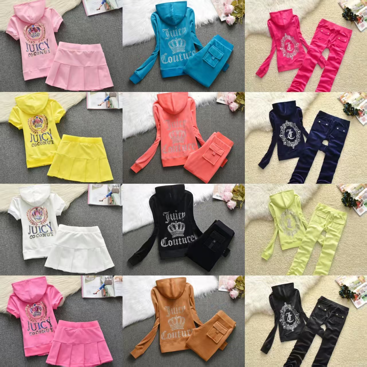 Spring and Autumn Sportswear Fashion Suit Tracksuits Sewing Suits Outfit Two Piece Jogging Set Velour Sweatshirt Hoodie Pants Suit Womens Sport Casual Suits Size