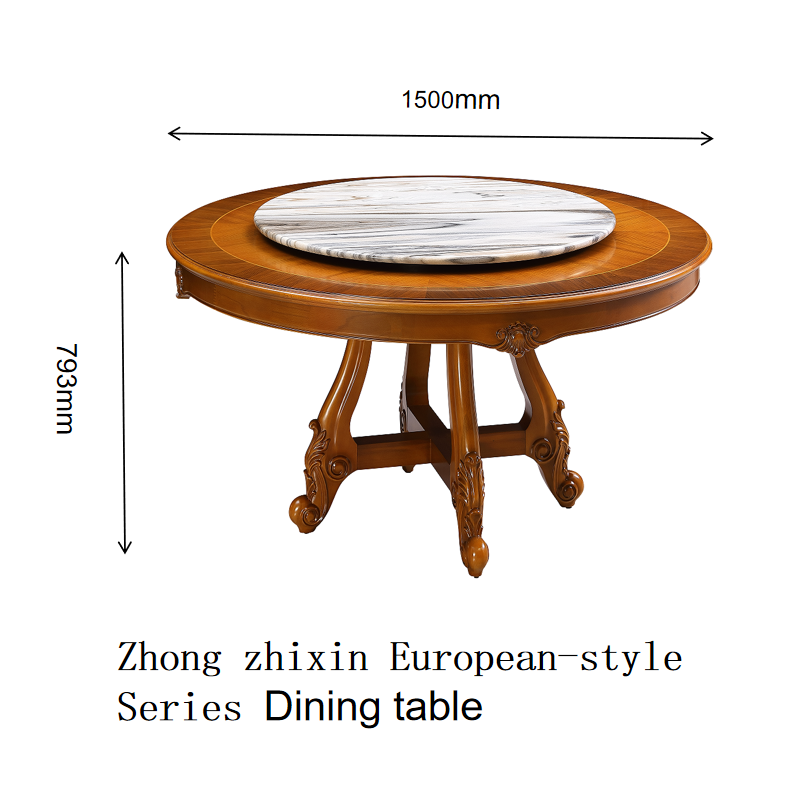 Zhong zhixin European-style Series The dining table is crafted from solid wood by a Danish designer with meticulous attention to detail