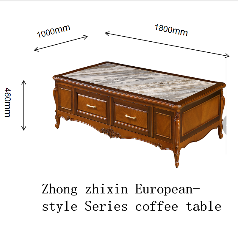 Zhong zhixin European-style Series The coffee table is made of solid wood and crafted with ingenuity by a Danish designer.