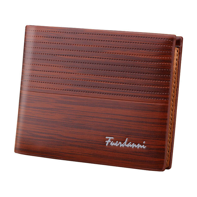 designer card holder Short Money Clip Multi-Card Slot Leather Straight Men's Wallet