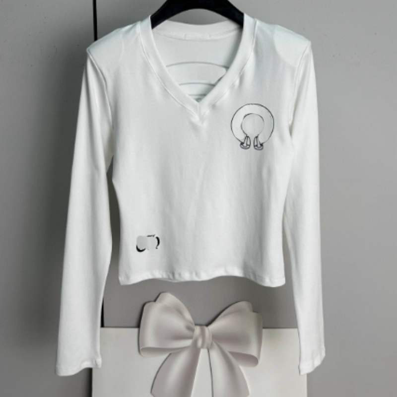 Deisgner Pullover Sweatshirt Woman Classic Long Sleeve Geometric Pattern Luxury Teeshirt Casual Sexy Slim Fit Sweatshirts V Neck Sweatshirt Tops EXS2509303