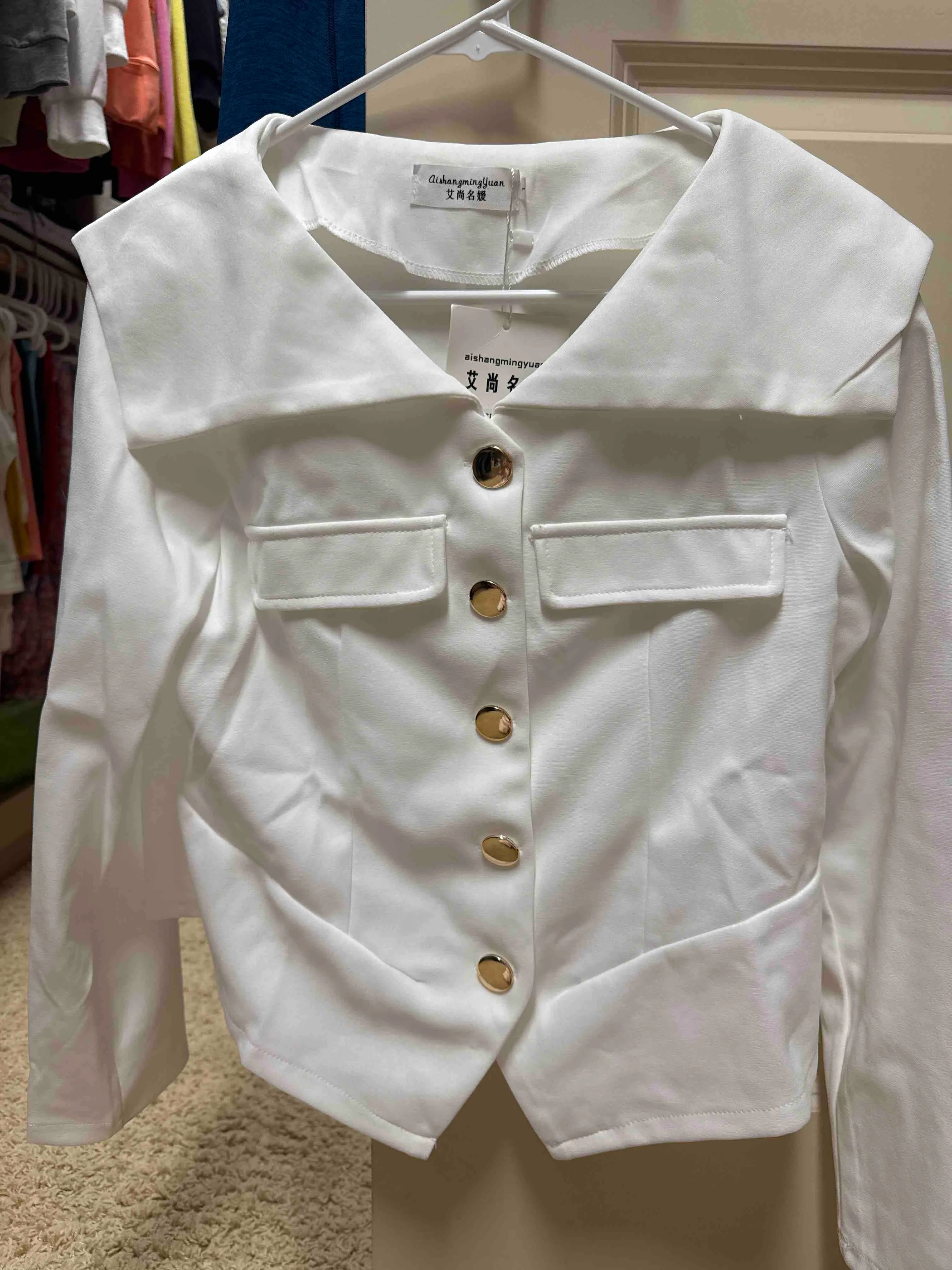 Women's Jackets Luxury High-end White Jacket Autumn Turndown Collar Short Tops Office Lady Blazer Button Women Clothing Trend Design