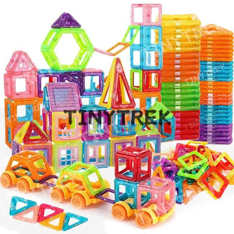 64-184Pcs Magnetic Blocks Mini Size Magnet Boys Building Set STEM Toys Childrens Girls WX5.17
