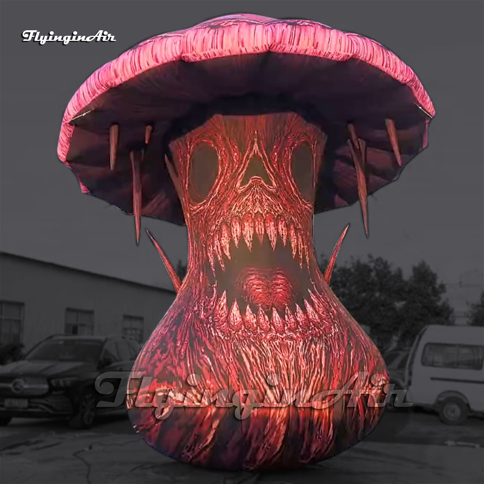 6m High Scary Halloween Yard Decoration Giant Inflatable Mushroom Monster For Outdoor Event