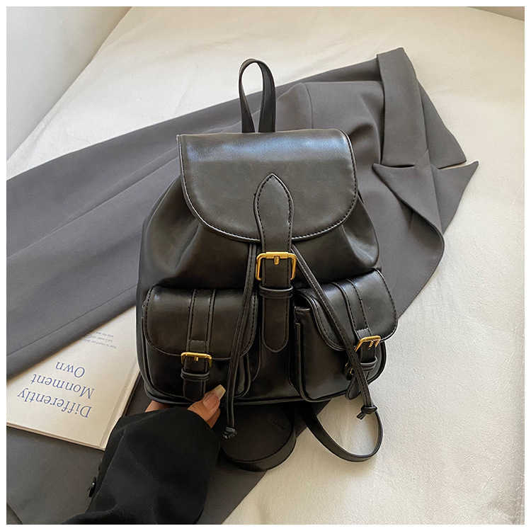 Designer Backpack Luxury Double Pocket Travel Backpack for Women 2025 New College Style Casual Backpack Fashionable Large Capacity Travel Backpack L25