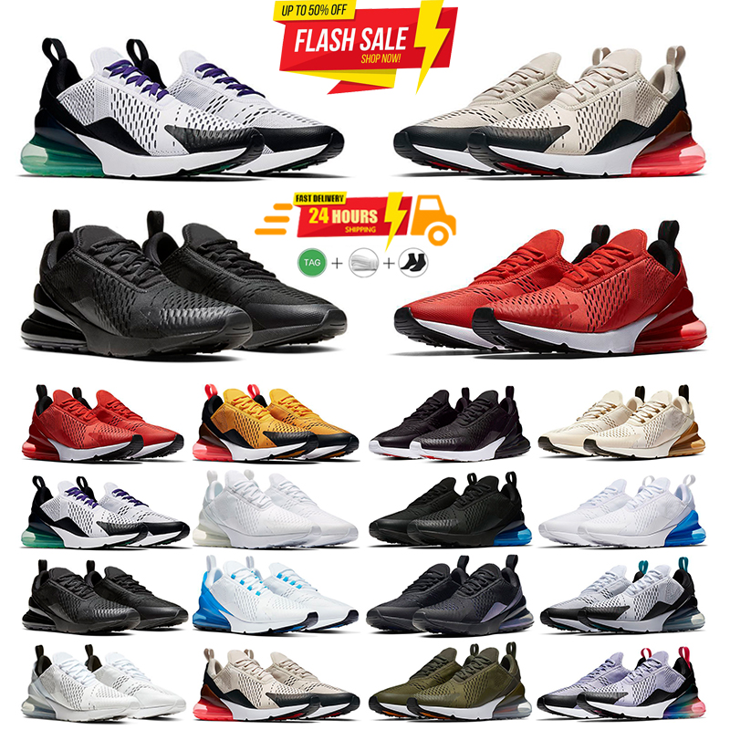 Mens 270s Running Shoes 270 Sports Sneakers Barely Rose Triple Red Black White Pink Blast Pack Hot Punch Medium Olive Summer Gradient Men Womens trainers AH6789